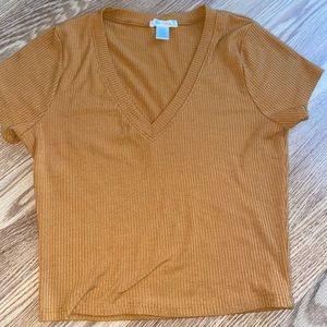 Orange ribbed crop top!